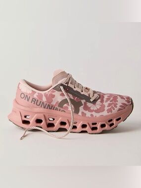 On Running Pink Floral Women's Cloud-Style Athletic Sneakers